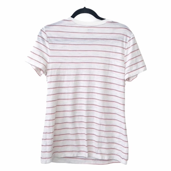 Mossimo White Stripe Short Sleeve T Shirt Tee - Picture 2 of 5